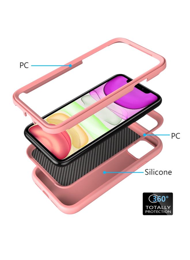 erorex For Iphone 11 Wave Pattern 3 In 1 Silicone+Pc Shockproof Protective Case(Rose Gold) - Image 3