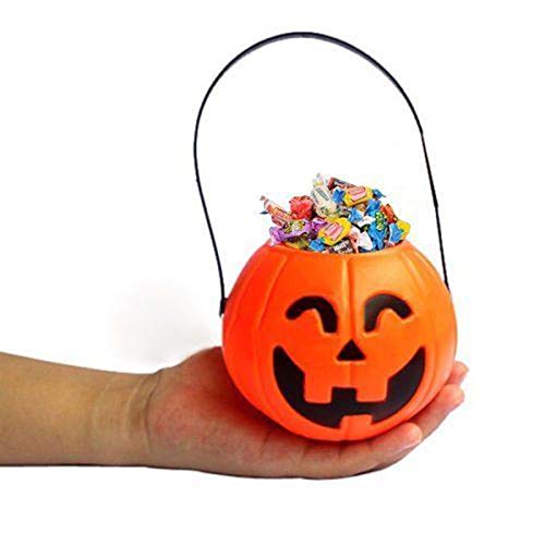 brown leaf Brown Leaf 7 x 6 cm Halloween Small Pumpkin Basket Candy Holder for Halloween Party Supplies Pack of 3  - Image 5