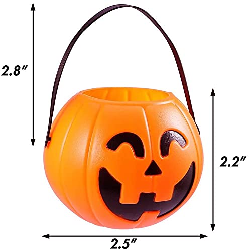 brown leaf Brown Leaf 7 x 6 cm Halloween Small Pumpkin Basket Candy Holder for Halloween Party Supplies Pack of 3  - Image 3
