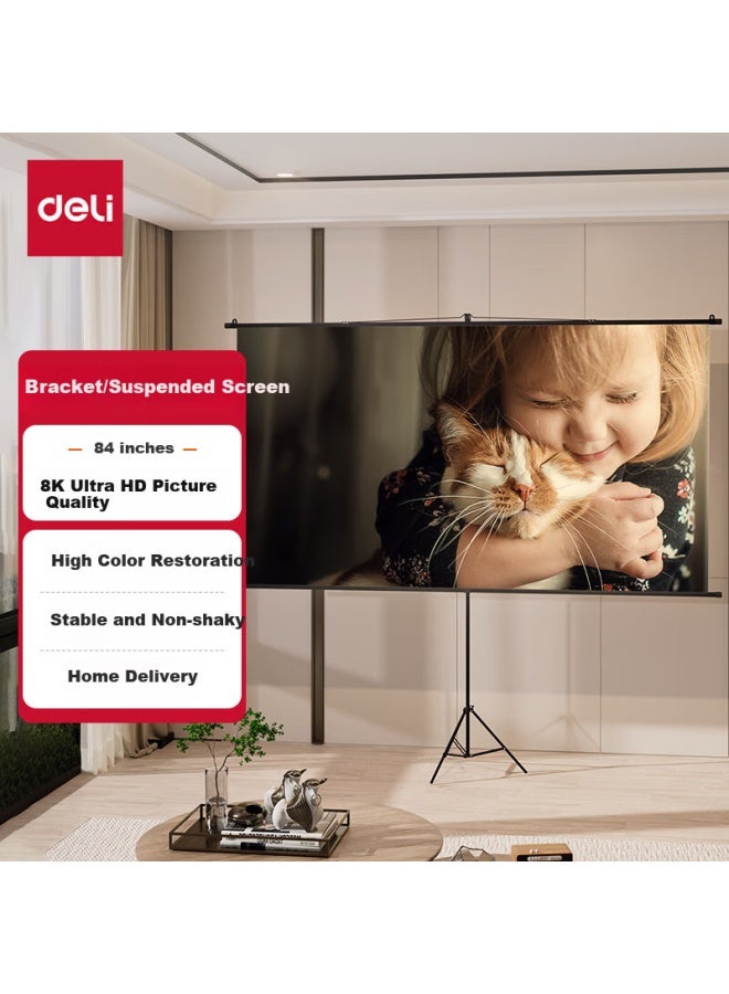 Deli 84-inch 16:9 Dual-use Wall/ceiling Mount Photon Screen For Easy Enjoyment Of 8k Ultra Hd Home Projection Screen, Compatible With Xgimi H2 And Xgimi Mogo Pro Projectors