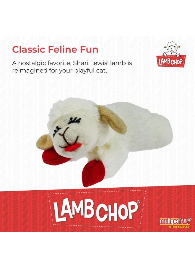 Multipet - Multipet Lamb Chop Cat Plush Toy w/Catnip - Small Cat Chew Toy for All Cats - Extra Soft Plush Cat Toy - Stuffed Animal Kitten Toy for Cuddling & Playing - Cute Pet Toy (4”, Cream) - Image 1