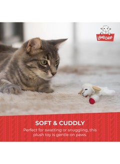 Multipet Multipet Lamb Chop Cat Plush Toy w/Catnip - Small Cat Chew Toy for All Cats - Extra Soft Plush Cat Toy - Stuffed Animal Kitten Toy for Cuddling & Playing - Cute Pet Toy (4”, Cream)  - Image 3