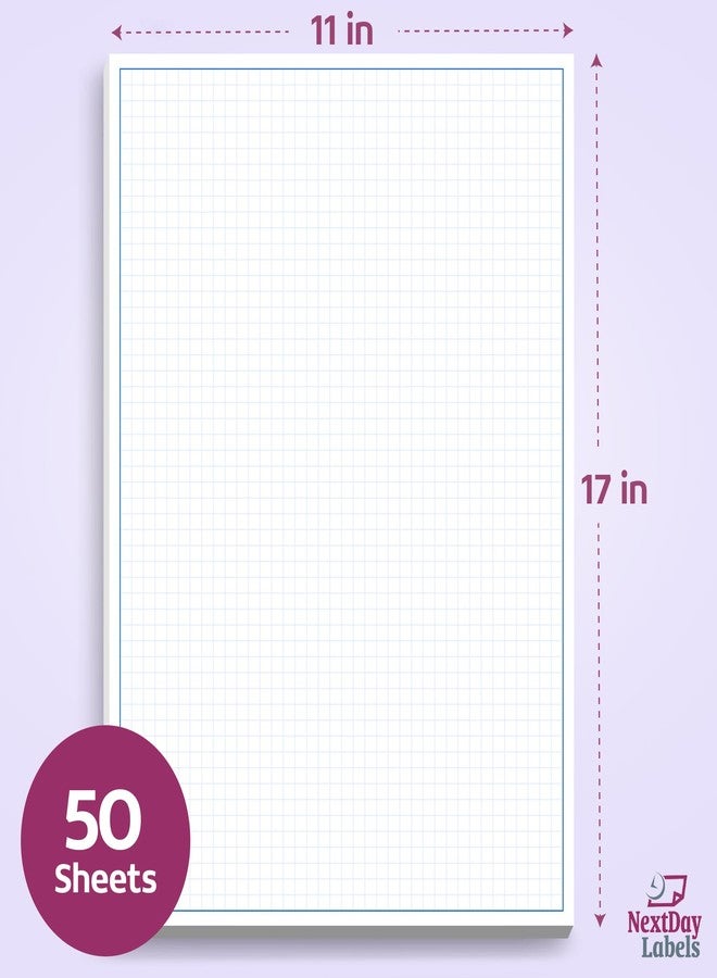 Next Day Labels 11x17" / Blueprint and Graph Paper (1 Pad, 50 Sheets Per Pad) - Image 2