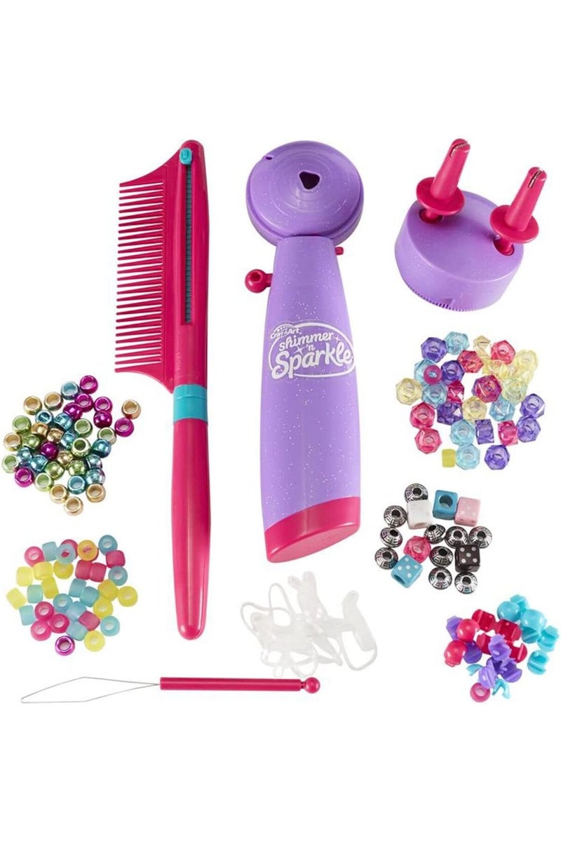CrazArt Cra-Z-Art Shimmer N Sparkle Deluxe Styler Braid, Bead & Twist Hair Braiding Machine for Kids - Image 3