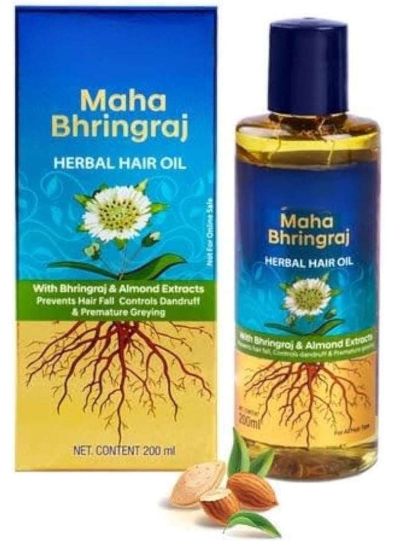 Maha MAAN ORGANIC FARMS On and On Maha Bhringraj Herbal Hair Oil 200 Ml - Image 1