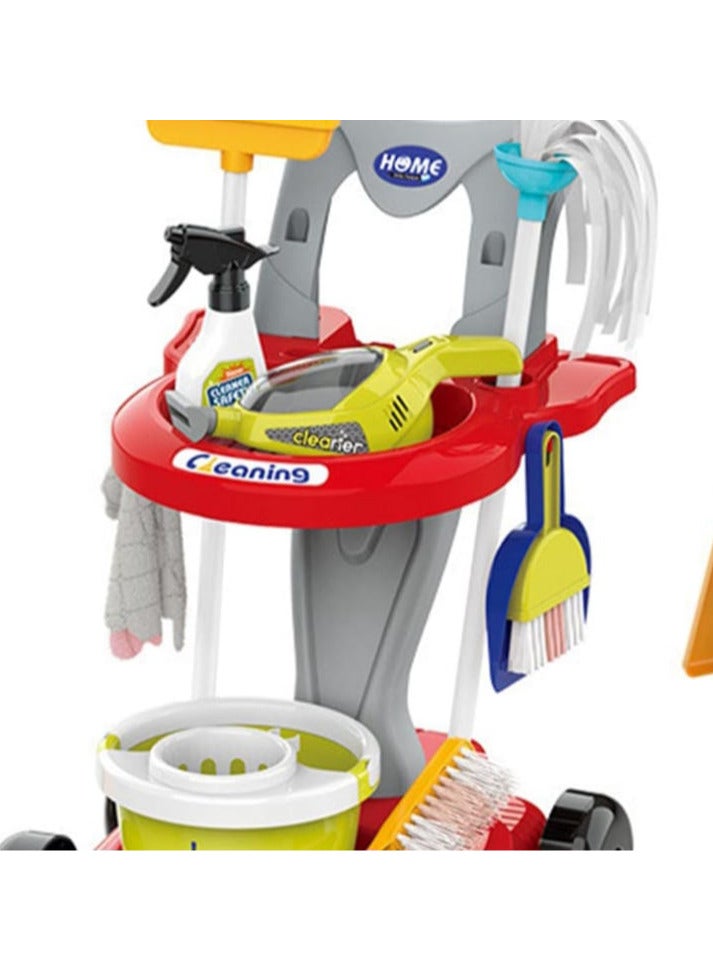 مجموعة تنظيف للأطفال، لعبة تنظيف منزلية هدية عيد ميلاد للأعمار من 3 سنوات فما فوق، 20 قطعة - Image 3