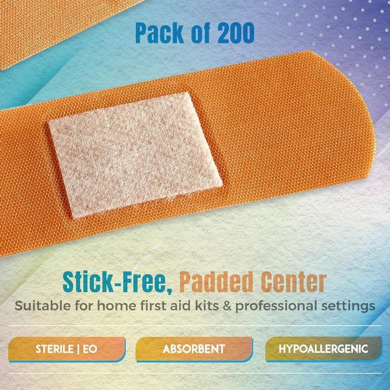 MEDca Flexible Fabric Adhesive Bandages for Comfortable Flexible Large Protection  Wound Care of Minor Cuts Scrapes  Wounds Assorted Sizes 214x58 3 x34 3x1  Twin Pack 100 CT Box - Image 4