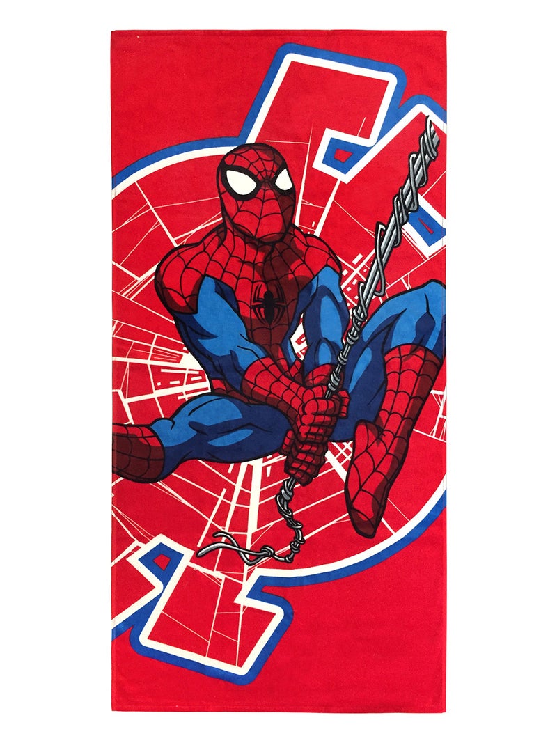 Jay Franco Marvel Spiderman Swing Around Kids Bath/Pool/Beach Towel - Super Soft & Absorbent Fade Resistant Cotton Towel, Measures 28 inch x 58 inch (Official Marvel Product) - Image 4