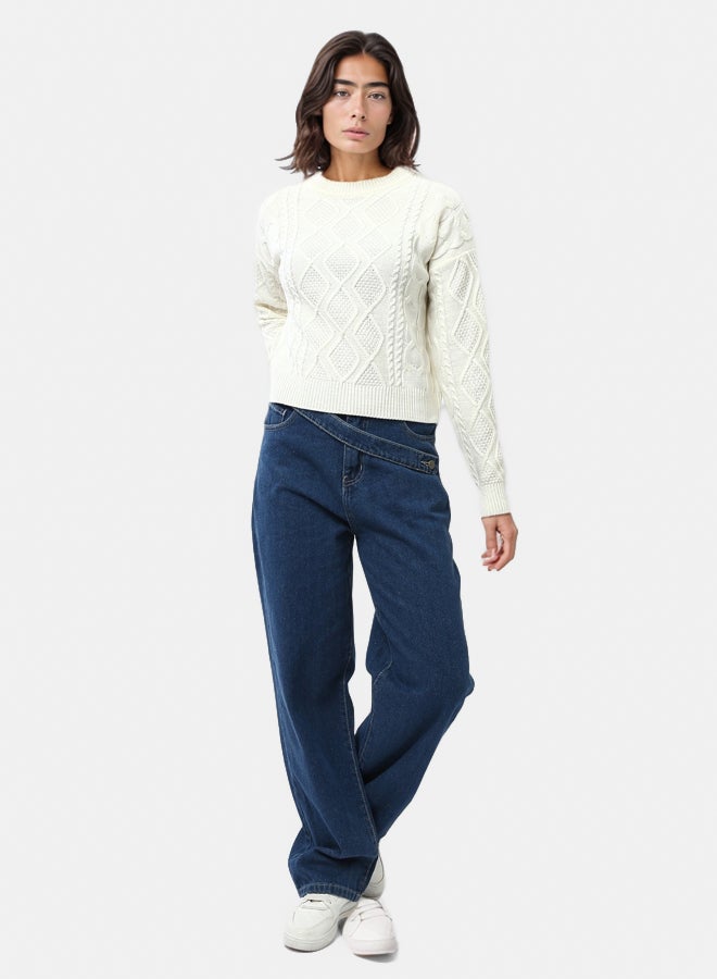 RAVIN Wide Leg Jeans with Decorative Belt  - Image 5