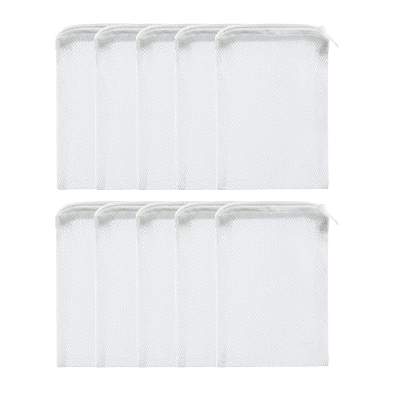 ALEGI 10 pcs Aquarium Filter Media Bags with Zipper, Mesh Reusable Bags for Aquarium Filter Media (6" x 4") - Image 1