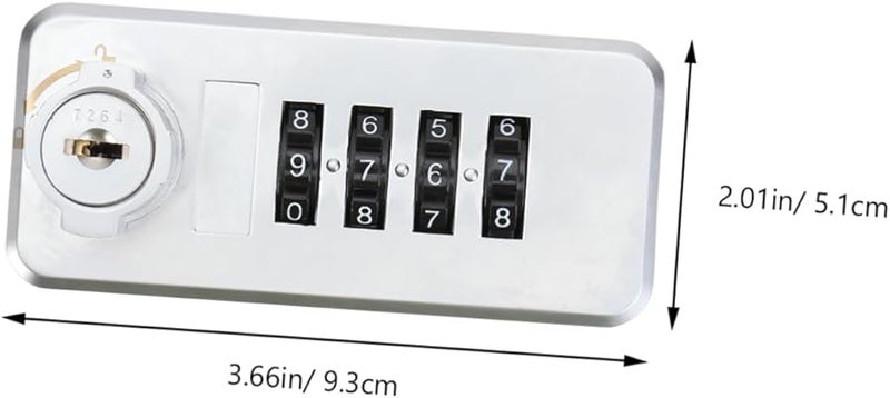 Digital Combination Lock Metal Drawer Lock for Cabinet Wardrobe Storage Box Black - Image 3