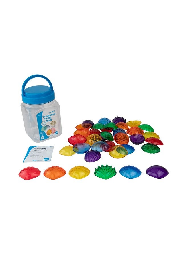 edxeducation Tactile Shells Translucent 6 Textures And Colors Ages 18M+ Explore Stem Concepts Via Light Panels And Sensory Bins Multicolor Set Of 36  - Image 3