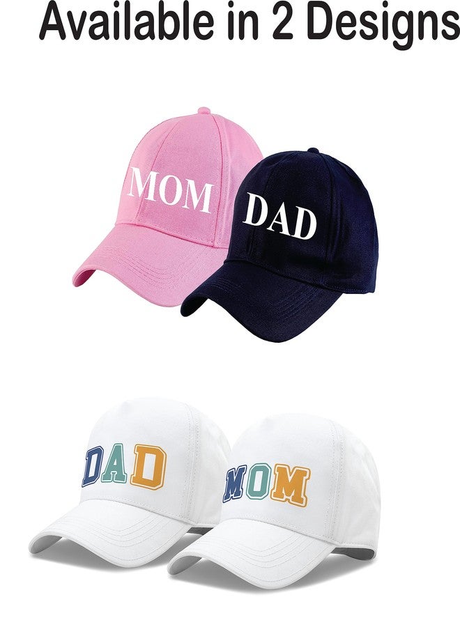 AICA Mom and Dad Cotton Cap Hat - Adjustable Size, 2pcs | Pregnancy Maternity Announcement Reveal Mom Dad to be Gifts Photo Shoot Props Ideas - Image 2