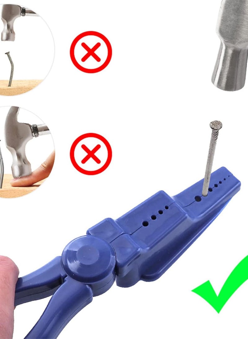 GGOOT Nailing Holder Hammering Safety Pliers Plastic Pliers Screws Hammering Tool ABS Finger Saver Protector Nail Pliers Holder Auxiliary Pliers for Workshop Nail Taps Removing - Image 3