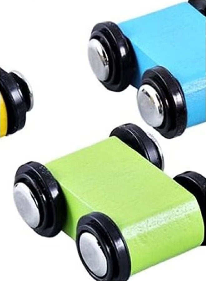 4-layer children's wooden track sliding racing track  - Image 4