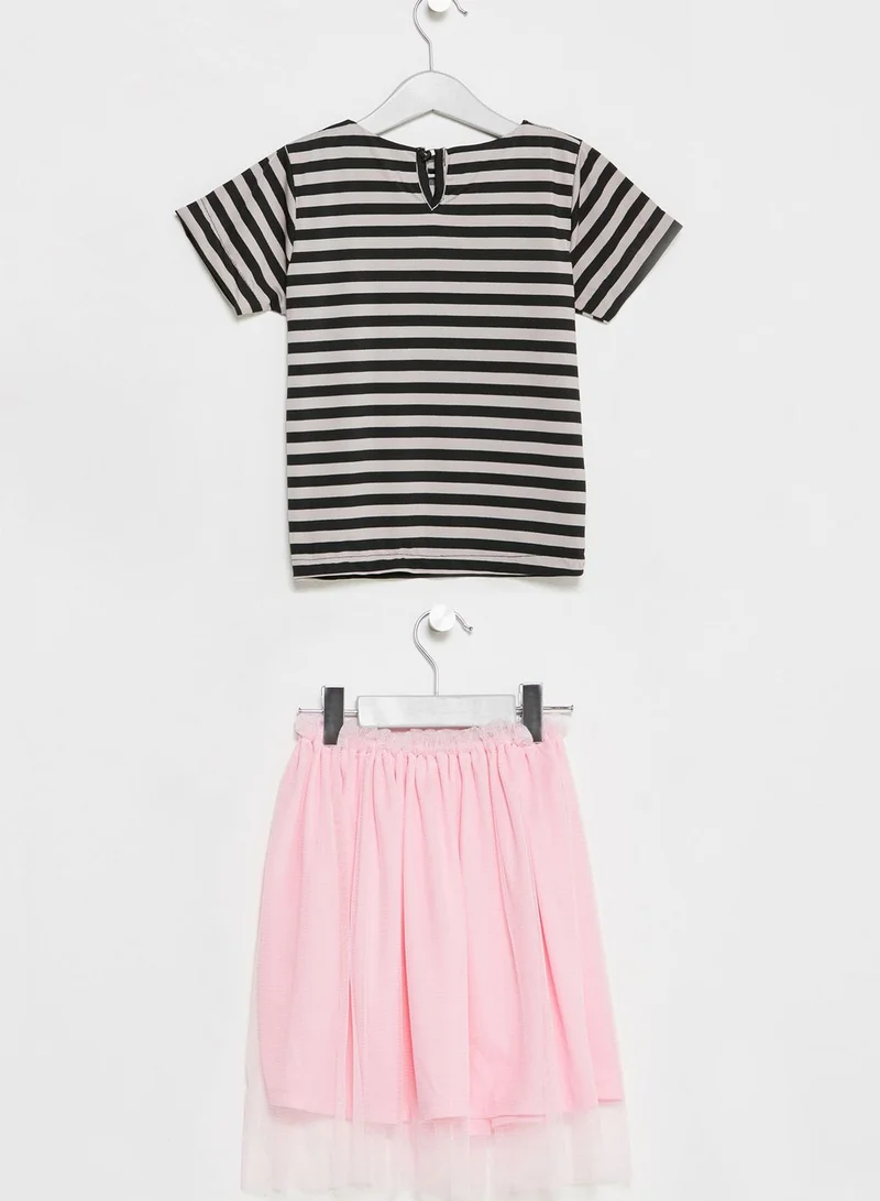 Little Ask Alice Tween Top + Skirt Set