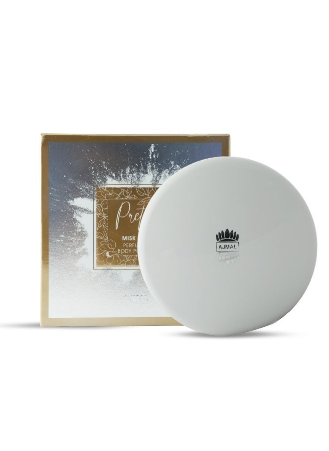 Ajmal Pretty Misk Mak Body Powder (75g), Pretty Musk Silk Body Powder (75g), and Sacrifice Powder for Her (100g) - Image 4