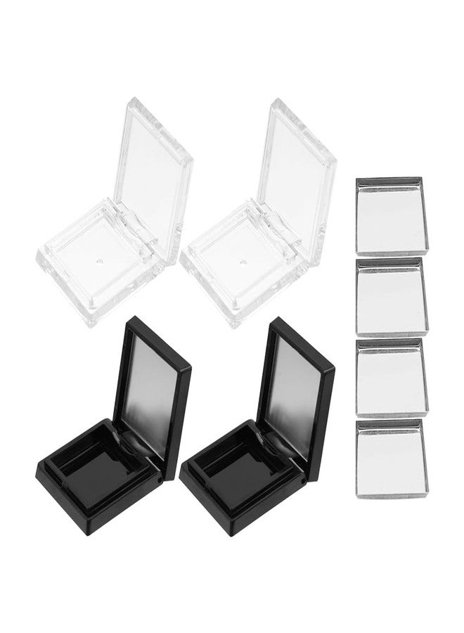 Beaupretty 4pcs Empty Eyeshadow Containers, Empty Square Eyeshadow Case, Makeup Shadow Container with 4 Pans - Image 1