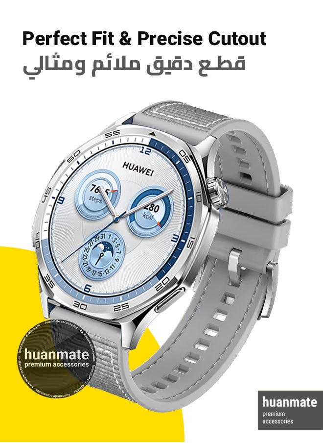 huanmate - Huawei WATCH GT 5 46mm Soft Silicone Replacement Strap - High Quality, Lightweight, Stylish & Durable - Easy Installation - Replacement Strap for Huawei WATCH GT 5 46mm - Image 1