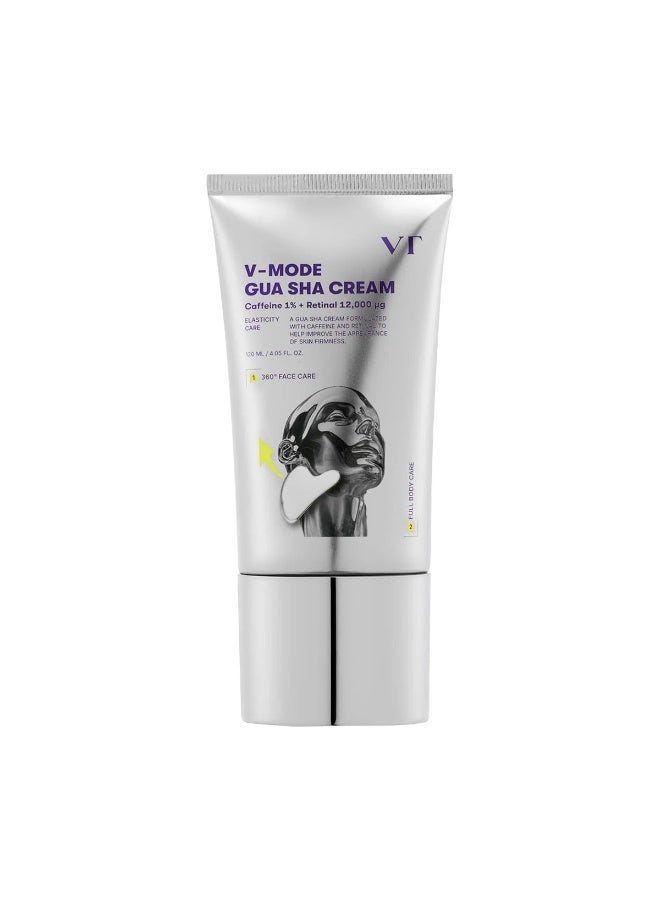 في تي كوزمتيكس VT COSMETICS - كريم V-Mode Gua Sha | كريم للرقبة لشدّ وتماسك البشرة | عناية من خط الفك إلى منطقة أعلى الصدر | مرطب يومي للعناية بالخطوط الدقيقة | مع أداة تدليك الرقبة Gua Sha | عناية بالبشرة الكورية | 120 مل - Image 1