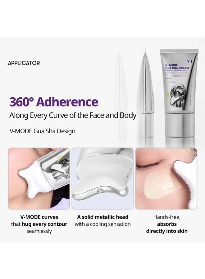 في تي كوزمتيكس VT COSMETICS - كريم V-Mode Gua Sha | كريم للرقبة لشدّ وتماسك البشرة | عناية من خط الفك إلى منطقة أعلى الصدر | مرطب يومي للعناية بالخطوط الدقيقة | مع أداة تدليك الرقبة Gua Sha | عناية بالبشرة الكورية | 120 مل - Image 3