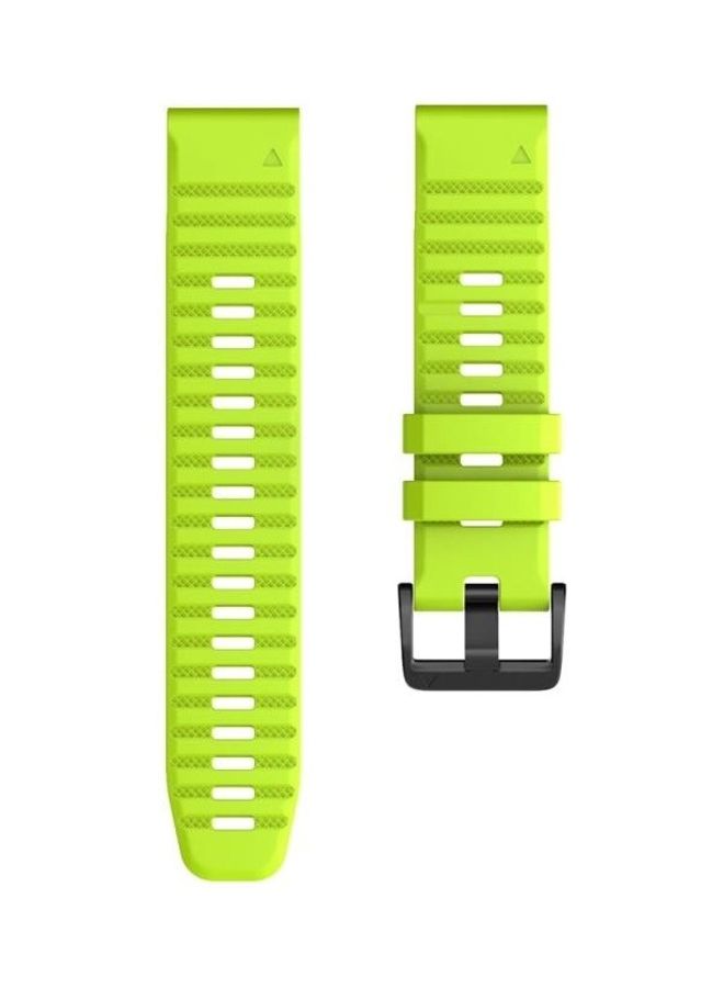 NIBEMINENT Quick Release Silicone Wrist Strap Watchband For Garmin Fenix 6X 26mm Green - Image 1