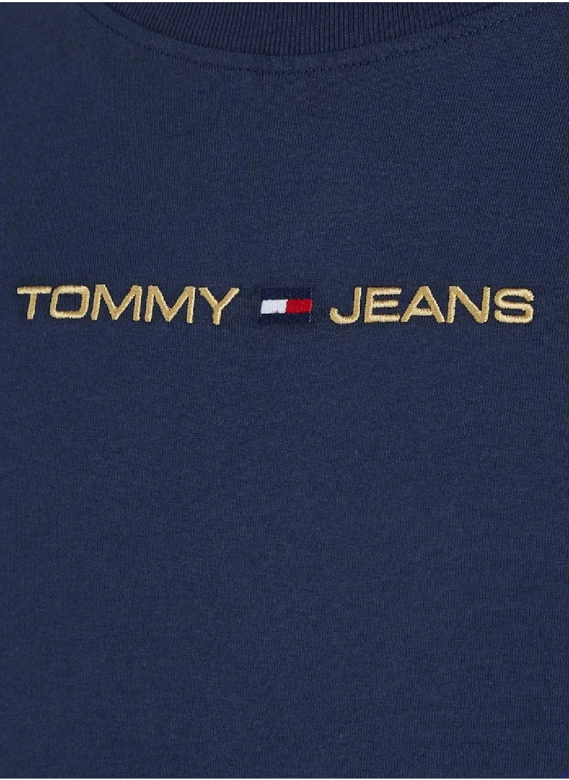 TOMMY JEANS Men's Short Sleeves T-Shirt - Cotton, Blue