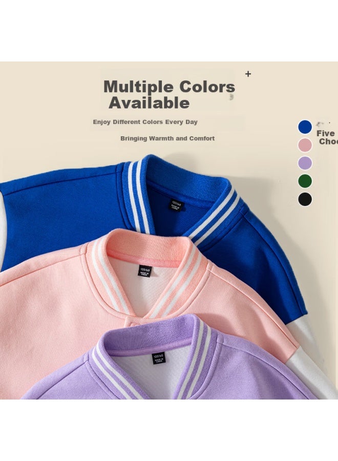 Snoopy Kids Boys Spring  New Girls Stylish Patchwork Baseball Jacket Children's Casual Sportswear - Image 3
