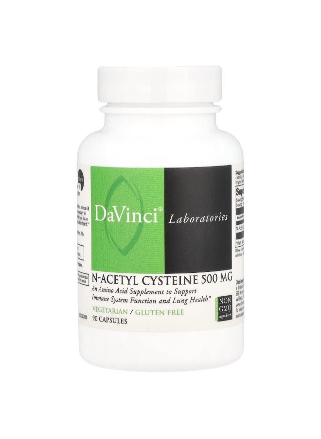 DaVinci Laboratories DaVinci Laboratories, N-Acetyl Cysteine, 500 mg, 90 Capsules  - Image 1