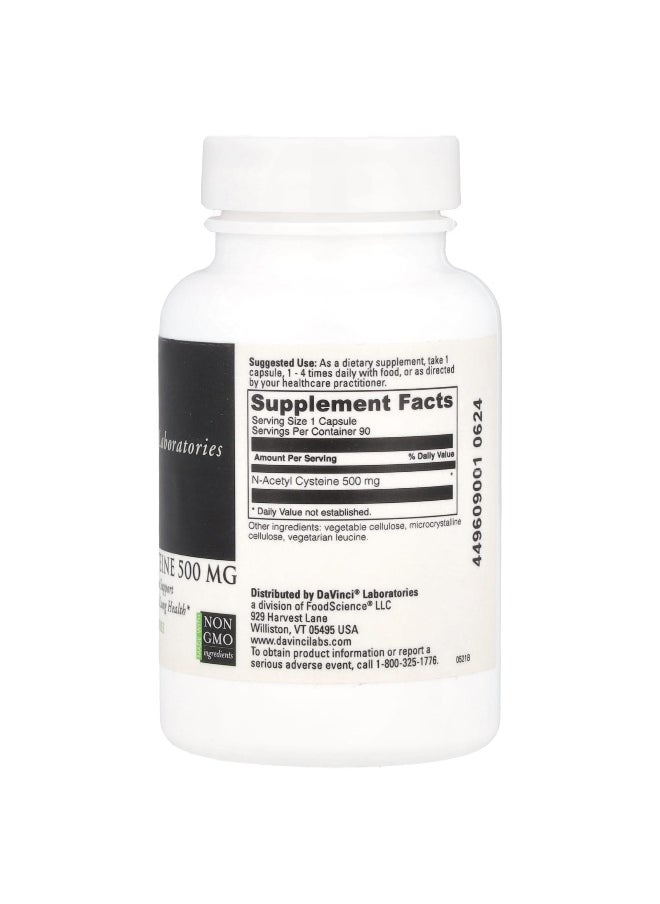 DaVinci Laboratories DaVinci Laboratories, N-Acetyl Cysteine, 500 mg, 90 Capsules  - Image 2