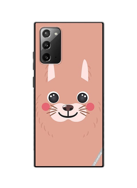 Protective Case Cover For Samsung Galaxy Note20 5G Lama Cartoon Face Design Multicolour