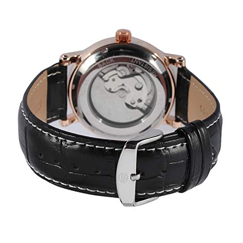 FORSINING ساعة فورسينغ للرجال ذاتية التعبئة بحزام جلد حقيقي أنيق مصمم فاز 800M3R4 - Image 3