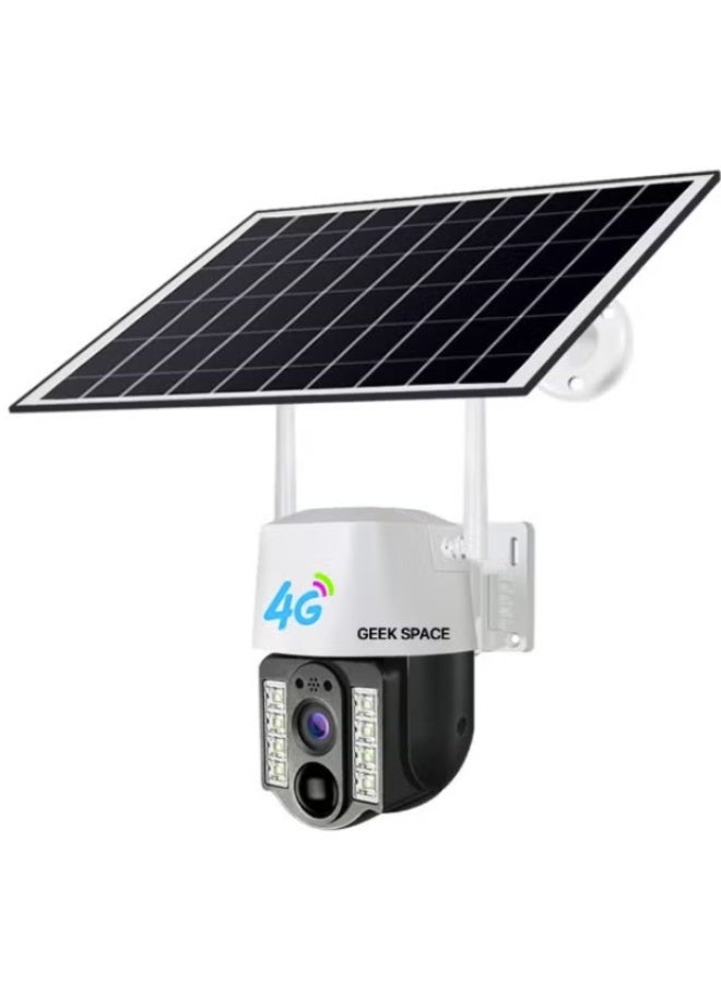 GEEK SPACE Solar WiFi Outdoor Security Camera PTZ 1080P HD Wireless CCTV Camera, PIR Motion Detection, Color Night Vision, Two-Way Audio, IP66 Waterproof, Remote App Control, Smart Human Detection - Image 1