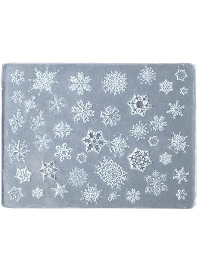 Generic - Epoxy Silicone Mold,Nail Art Silicone Mold Beautiful 3D Nail Casting Molds Embossed Nail Stencils Sculpture Mould Decorations for Manicurist(Style C80) - Image 1