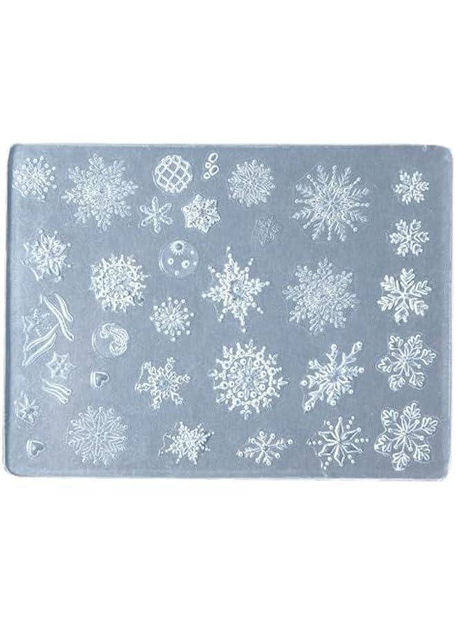Generic - Epoxy Silicone Mold,Nail Art Silicone Mold Beautiful 3D Nail Casting Molds Embossed Nail Stencils Sculpture Mould Decorations for Manicurist(Style C80) - Image 1