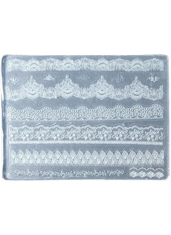Generic - Epoxy Silicone Mold,Nail Art Silicone Mold Beautiful 3D Nail Casting Molds Embossed Nail Stencils Sculpture Mould Decorations for Manicurist(Style C80) - Image 1