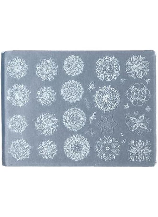 Generic - Epoxy Silicone Mold,Nail Art Silicone Mold Beautiful 3D Nail Casting Molds Embossed Nail Stencils Sculpture Mould Decorations for Manicurist(Style C80) - Image 1
