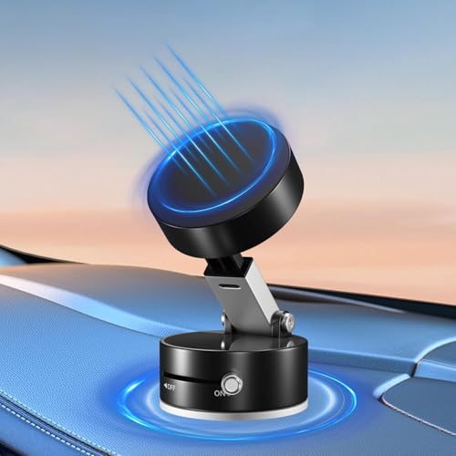 SKYCELL Magnetic Phone Holder for Car – Magnetic Suction Phone Mount | Magsafe Holder | Magnetic Mobile Holder for Car & Home (Black) - Image 1