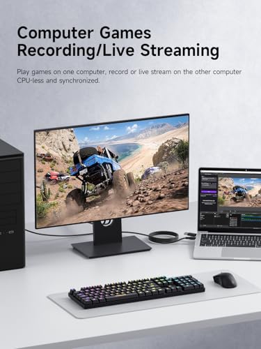 Hagibis USB3.0 Video Capture Card with 100W PD, HDMI to USB A/USB C Capture Cable 1080P@60fps YUY2 MJPEG MS2130 for Quest 3 2 Pro VR Switch2 PS4/5 Live Broadcast, Gaming, Streaming, Recorder - Image 5