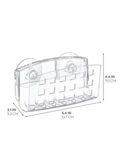 InterDesign iDesign Sinkworks Kitchen Sink Suction Holder for Sponges, Scrubbers, Soap - Clear Large  - Image 2