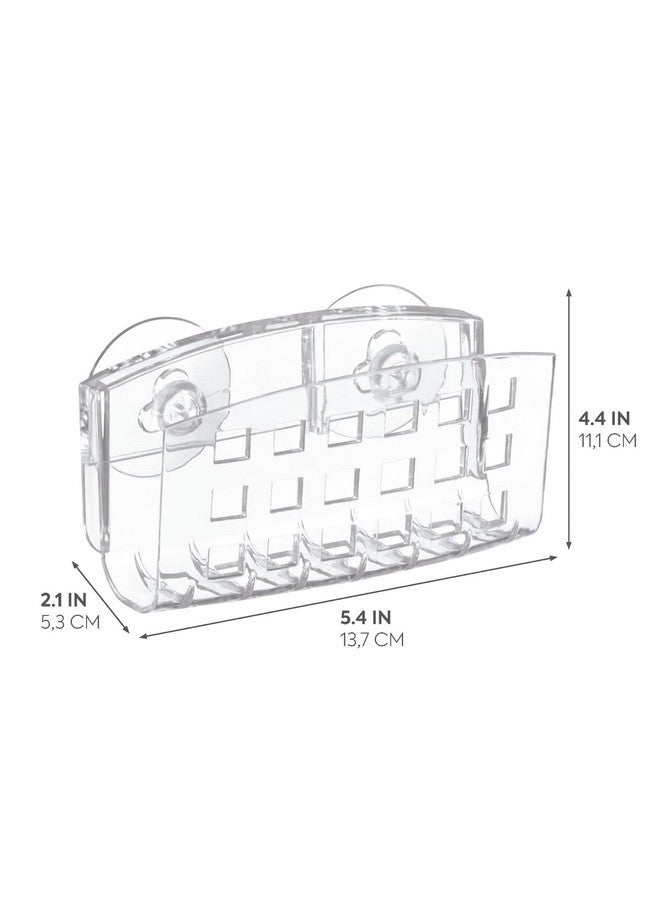 InterDesign iDesign Sinkworks Kitchen Sink Suction Holder for Sponges, Scrubbers, Soap - Clear Large - Image 2