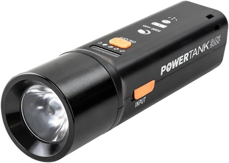 سيليسترون - PowerTank Glow 5000 - بنك طاقة محمول قابل لإعادة الشحن عبر USB + مصباح يدوي أحمر - سعة 5000 مللي أمبير ساعة – أفضل مصباح يدوي لعلم الفلك - إكسسوار ضروري لعشاق علم الفلك هواة