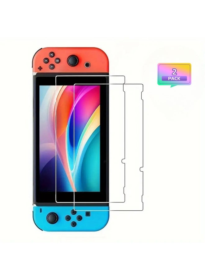 Loquat Applicable To Nintendo Switch Game Console Tempered 9H Arc Screen Protective Film Anti-fingerprint Tempered Film Ns Accessories-Color:switch Tempered Glass Film Bare Metal - Image 5