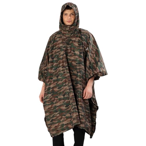 ROCKSPORT Unisex Outdoor Rain Poncho for Adult,Multi Use, Waterproof, Lightweight, Reusable & Packable, One Size Fits Most (Camo) - Image 1