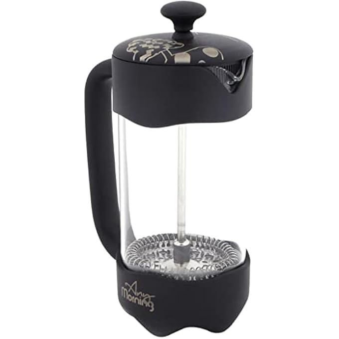 Any Morning French Press Coffee And Tea Maker Borosilicate Glass Coffee Press Stainless Steel Filter Durable And Heat Resistant Silver 1000 Ml 20 Oz 4 Cup - Image 3
