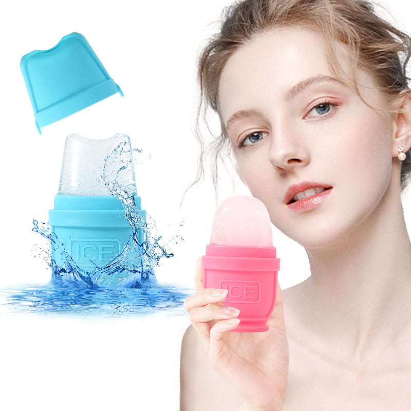 BFASU 2 Packs Face and Body Ice Roller, Silicone Ice Cube for Puffiness, Pain Relief, Cold Therapy Ice Cup Molds Massage Tool - Image 2