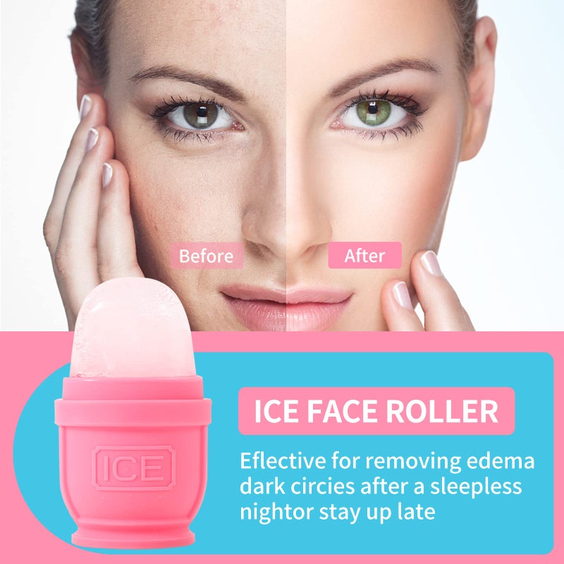 BFASU 2 Packs Face and Body Ice Roller, Silicone Ice Cube for Puffiness, Pain Relief, Cold Therapy Ice Cup Molds Massage Tool - Image 5