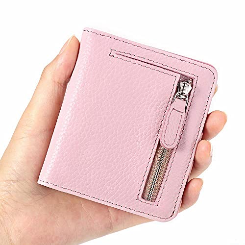 FT FUNTOR FUNTOR Leather Wallet for women, Ladies Small Compact Bifold Pocket RFID Blocking Wallet for Women, Pink - Image 4