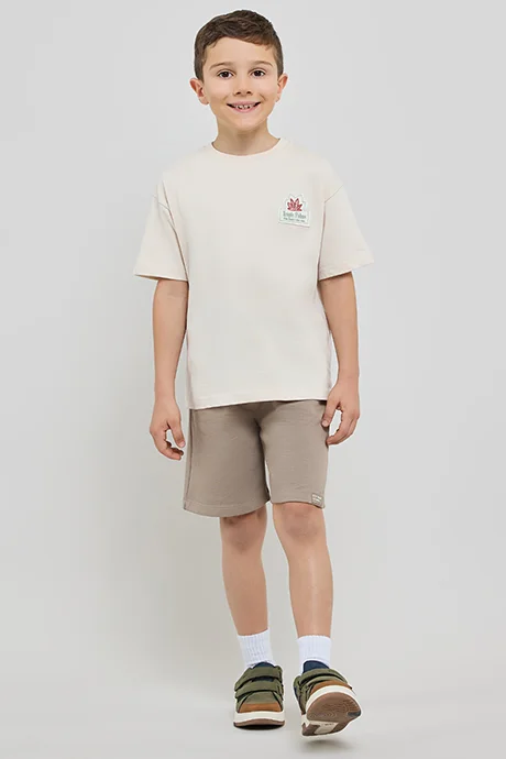 أر أند بي Solid Shorts with Drawstring Waist