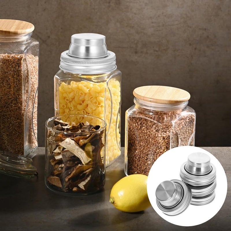 FUOYLOO Jar Shaker Lids, Stainless Steel 304 Material, Practical Cocktail Bottle Lids, Suitable for Kitchen and Bar Use, Quart Jar Compatible for Seasoning and Drinks - Image 5